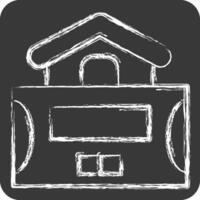Icon Alarm System. related to Home Security symbol. chalk Style vector