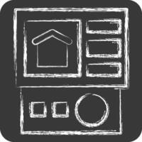 Icon Control Panel. related to Home Security symbol. chalk Style vector