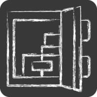 Icon Door Sensor. related to Home Security symbol. chalk Style vector