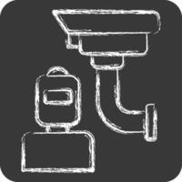 Icon Intrusion. related to Home Security symbol. chalk Style vector