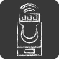 Icon Smart lighting. related to Home Security symbol. chalk Style vector