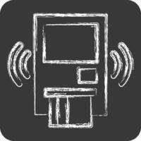 Icon Wireless Security System. related to Home Security symbol. chalk Style vector