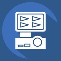 Icon Digital Recorder. related to Home Security symbol. long shadow style vector