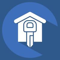Icon Front Door Security. related to Home Security symbol. long shadow style vector