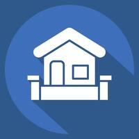 Icon Perimeter Protection. related to Home Security symbol. long shadow style vector