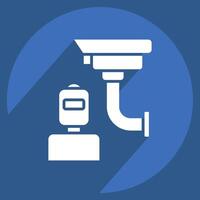 Icon Intrusion. related to Home Security symbol. long shadow style vector