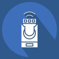 Icon Smart lighting. related to Home Security symbol. long shadow style vector