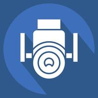 Icon Security Camera. related to Home Security symbol. long shadow style vector