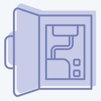 Icon Backup Battery. related to Home Security symbol. two tone style vector
