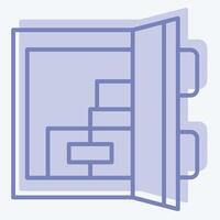 Icon Door Sensor. related to Home Security symbol. two tone style vector