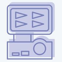 Icon Digital Recorder. related to Home Security symbol. two tone style vector