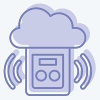 Icon Carbon Monoxide Detector. related to Home Security symbol. two tone style vector