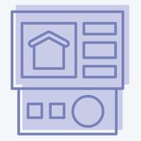 Icon Control Panel. related to Home Security symbol. two tone style vector