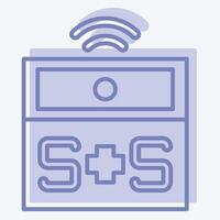 Icon Medical Alert. related to Home Security symbol. two tone style vector