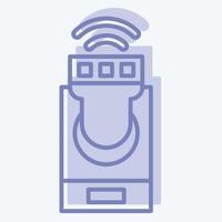 Icon Smart lighting. related to Home Security symbol. two tone style vector