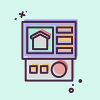 Icon Control Panel. related to Home Security symbol. MBE style vector