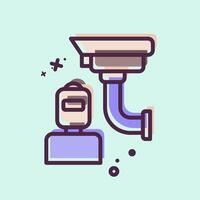 Icon Intrusion. related to Home Security symbol. MBE style vector