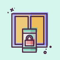 Icon Window Lock. related to Home Security symbol. MBE style vector