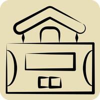 Icon Alarm System. related to Home Security symbol. hand drawn style vector
