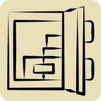 Icon Door Sensor. related to Home Security symbol. hand drawn style vector