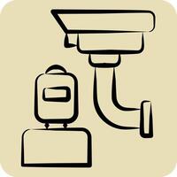 Icon Intrusion. related to Home Security symbol. hand drawn style vector