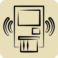 Icon Wireless Security System. related to Home Security symbol. hand drawn style vector