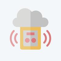 Icon Carbon Monoxide Detector. related to Home Security symbol. flat style vector