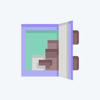 Icon Door Sensor. related to Home Security symbol. flat style vector