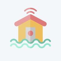 Icon Flood Sensor. related to Home Security symbol. flat style vector