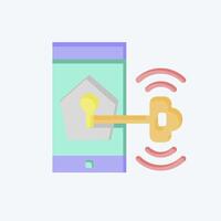 Icon Phone Security. related to Home Security symbol. flat style vector