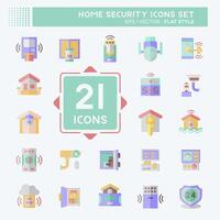 Icon Set Home Security. related to Education symbol. flat style vector