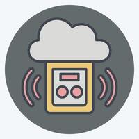 Icon Carbon Monoxide Detector. related to Home Security symbol. color mate style vector
