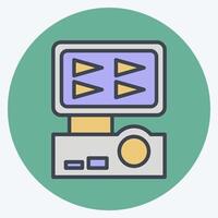 Icon Digital Recorder. related to Home Security symbol. color mate style vector