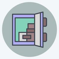 Icon Door Sensor. related to Home Security symbol. color mate style vector
