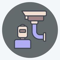 Icon Intrusion. related to Home Security symbol. color mate style vector