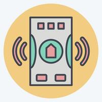 Icon Emergency. related to Home Security symbol. color mate style vector