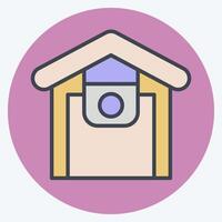 Icon Infrared Surveillance. related to Home Security symbol. color mate style vector