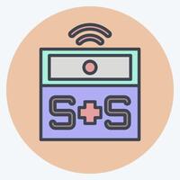 Icon Medical Alert. related to Home Security symbol. color mate style vector