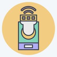 Icon Smart lighting. related to Home Security symbol. color mate style vector