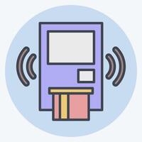 Icon Wireless Security System. related to Home Security symbol. color mate style vector