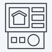 Icon Control Panel. related to Home Security symbol. line style vector