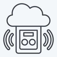 Icon Carbon Monoxide Detector. related to Home Security symbol. line style vector