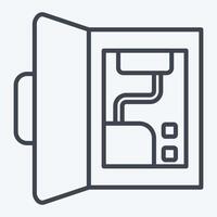 Icon Backup Battery. related to Home Security symbol. line style vector