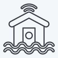 Icon Flood Sensor. related to Home Security symbol. line style vector