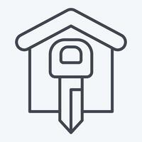 Icon Front Door Security. related to Home Security symbol. line style vector