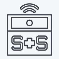 Icon Medical Alert. related to Home Security symbol. line style vector