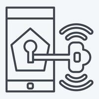 Icon Phone Security. related to Home Security symbol. line style vector
