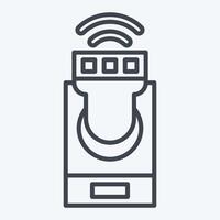 Icon Smart lighting. related to Home Security symbol. line style vector