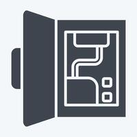 Icon Backup Battery. related to Home Security symbol. glyph style vector