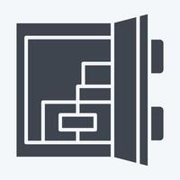 Icon Door Sensor. related to Home Security symbol. glyph style vector